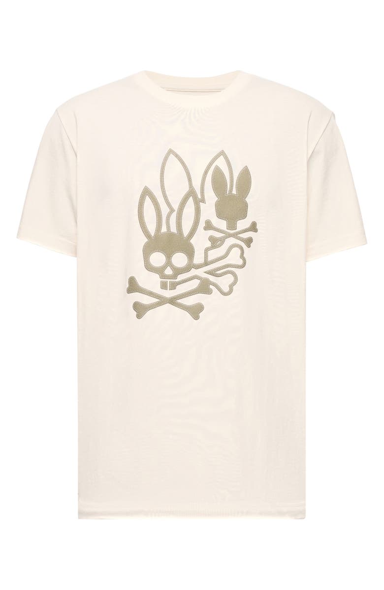 Psycho Bunny Aussie Appliqué Graphic T-Shirt, Alternate, color, White Cap Grey
