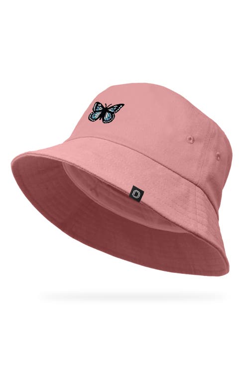 Dalix Butterfly Bucket Hat In Peach Melba