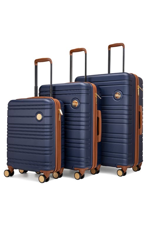 Miami Carry On Brickell 3-piece Hardside Spinner Luggage Set In Blue