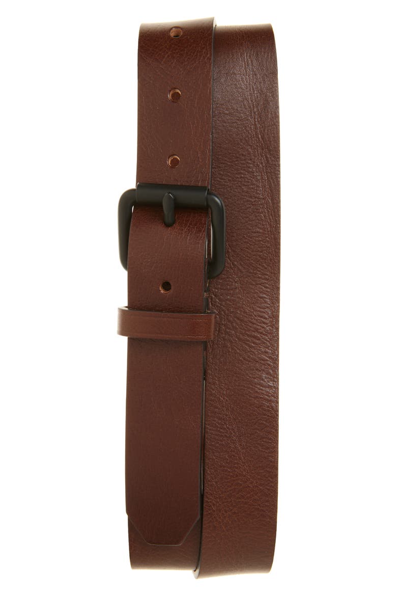 Liam Leather Belt, Main, color, TOFFEE