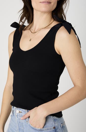 ★TOUT Y EST★ Bow shoulder 32 RCBSX23631BKX French Connection Shoulder Bow Tank Top | Nordstromrack