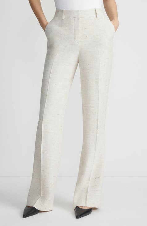 Oscar de la renta boys white cotton blend pants 10 top