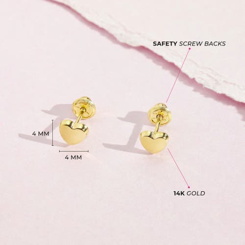 In Season Jewelry 14k Polished Heart Earrings In Gold