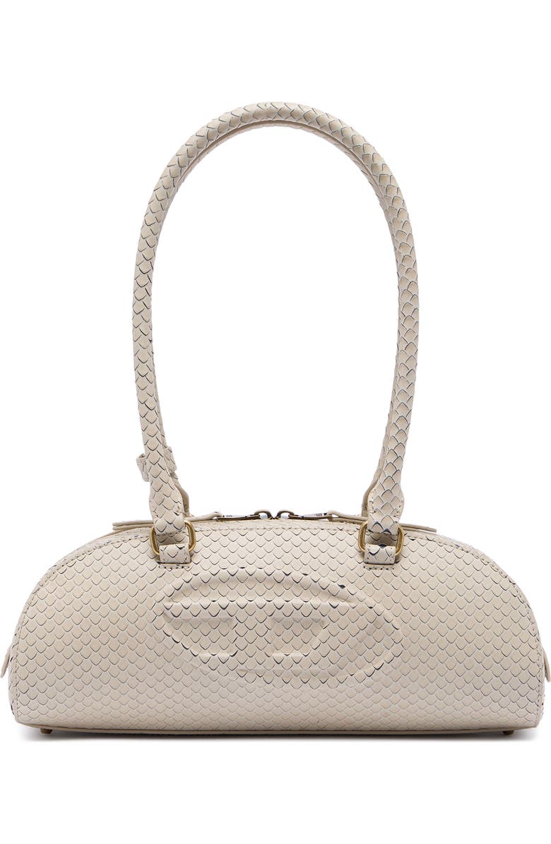 DIESEL<sup>®</sup> 1DR Dome Snakeskin Embossed Leather Shoulder Bag, Main, color, Khaki