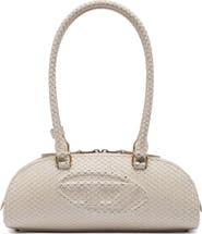 DIESEL® 1DR Dome Snakeskin Embossed Leather Shoulder Bag