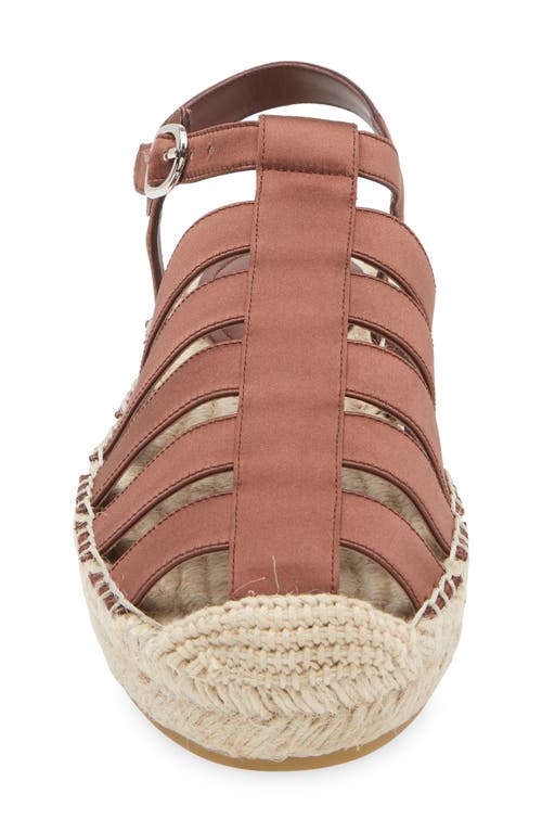 Jeffrey Campbell Tan Lines Espadrille Fisherman Sandal In Brown Satin