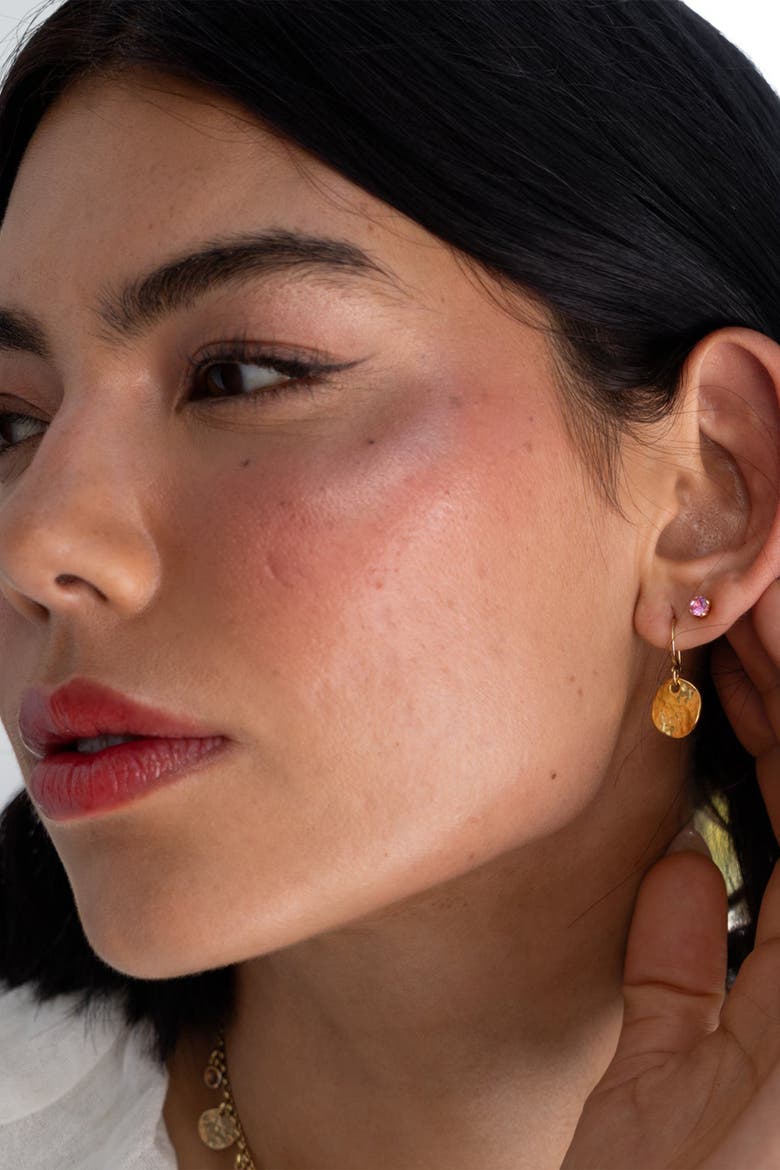 13mm Disc Nomad Earrings, Alternate, color, Yellow Gold Vermeil