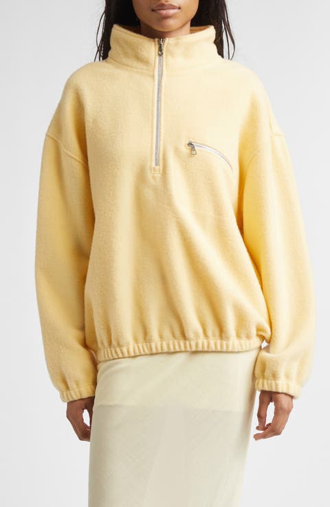 Wool Fleece Half Zip Sweatshirt