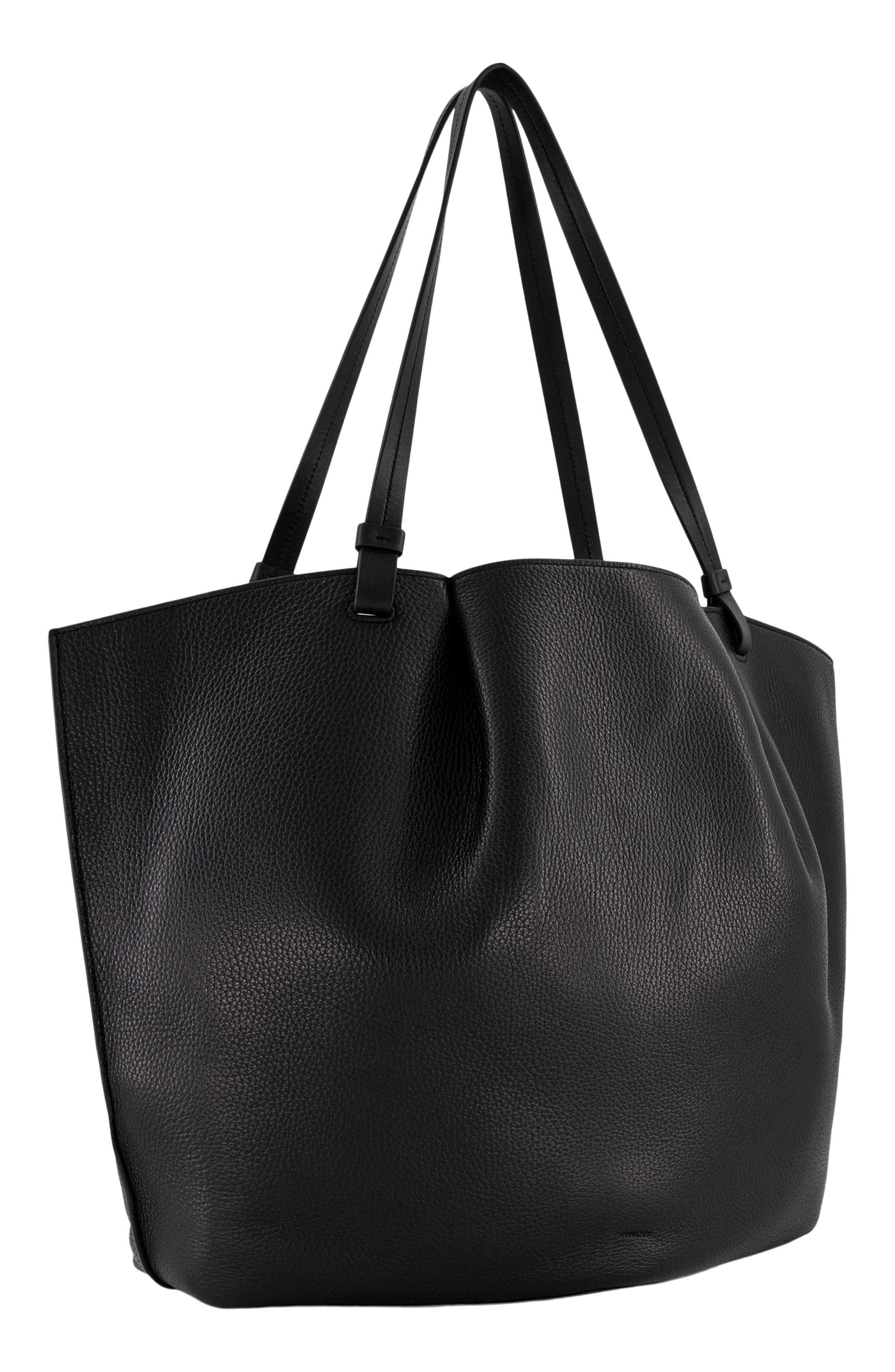 Vince Ava Pebble Leather Bucket Bag, Alternate, color, Cacao