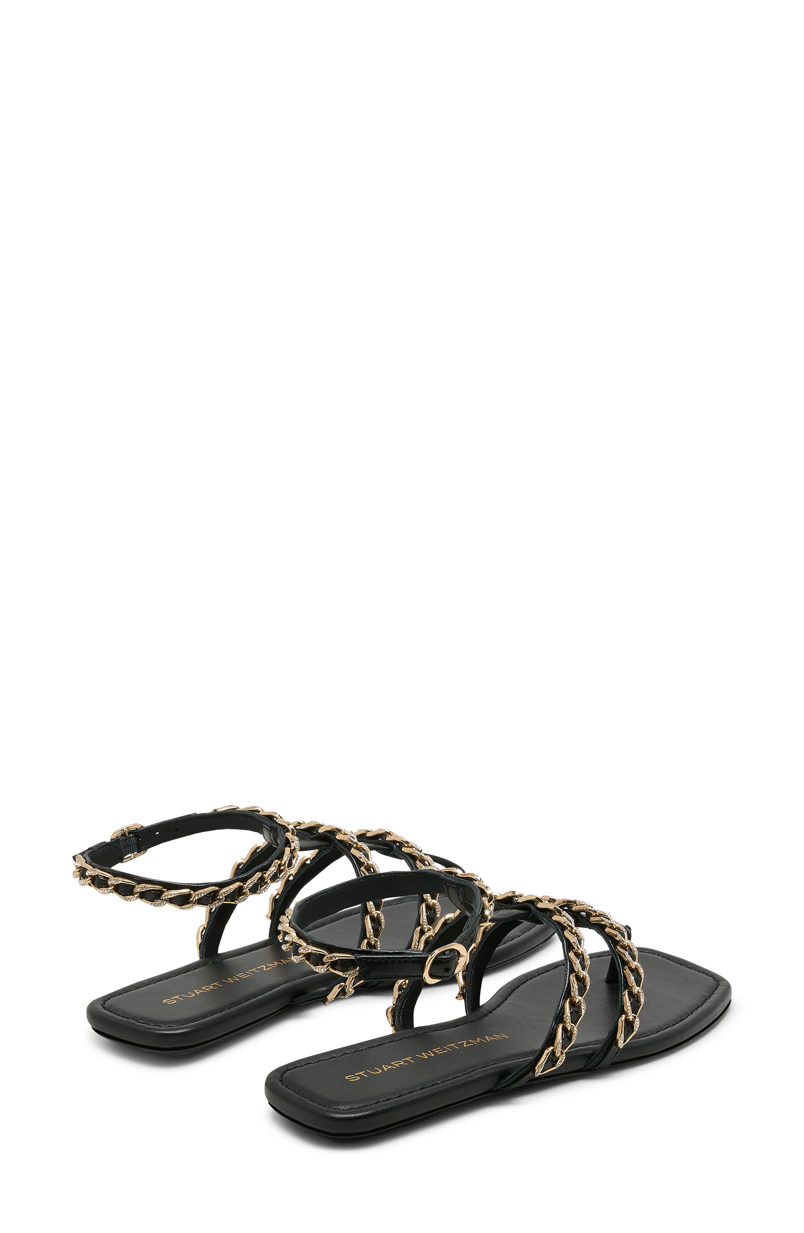 Stuart Weitzman Soluxe Crystal Sandal, Alternate, color, Black
