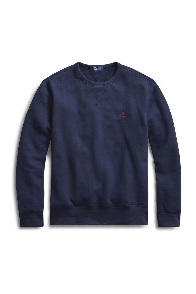 Fleece Crewneck Sweatshirt, Alternate, color, CRUISE NAVY