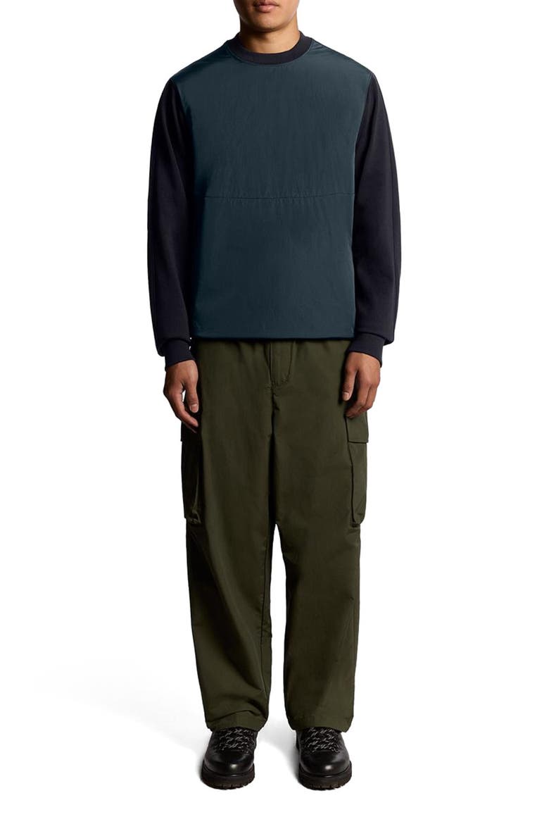 Half Raglan Hybrid Long Sweatshirt, Alternate, color, Dark Navy