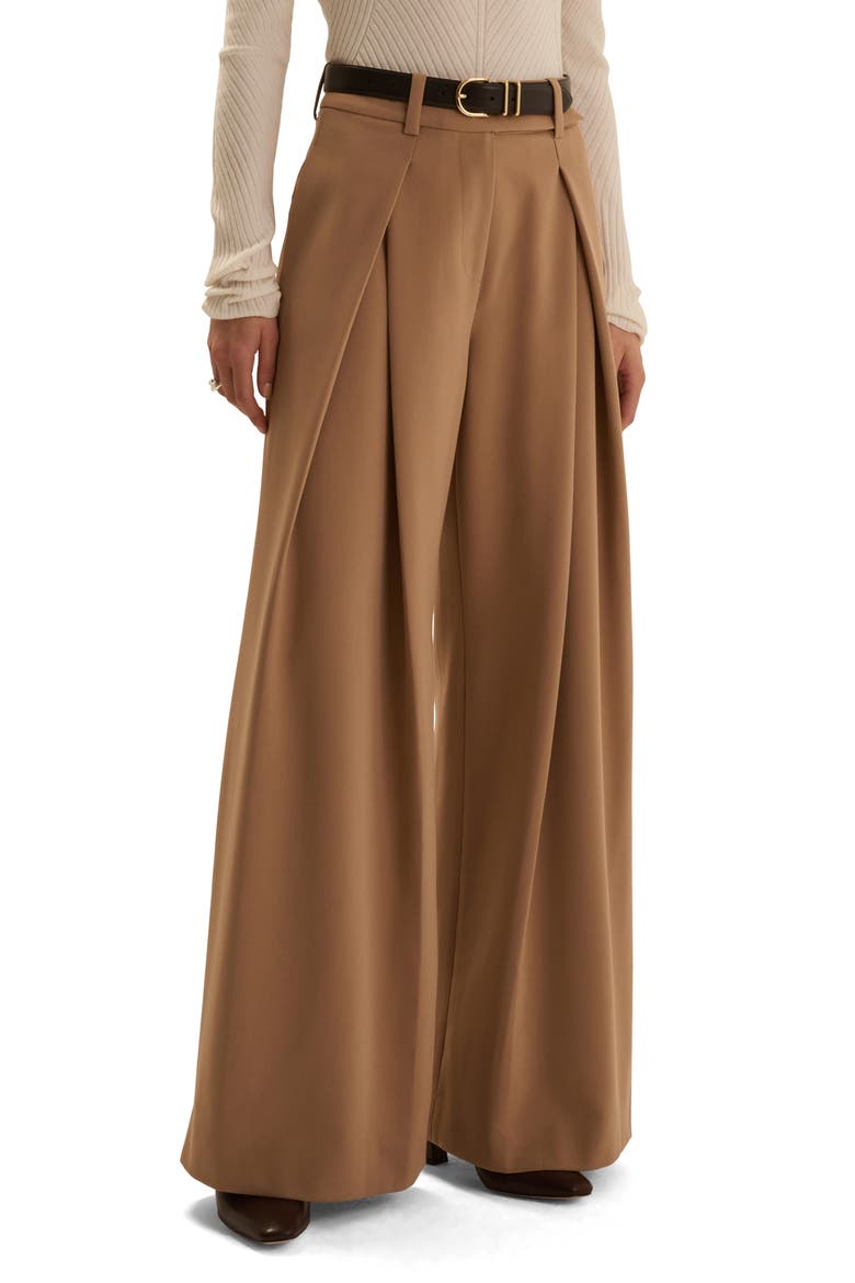 Pleats for Days Wide Leg Pants, Main, color, CAMEL