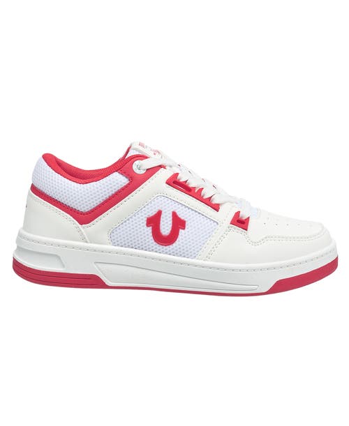 True Religion Boy's Trey Court Sneaker In White/red