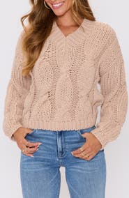 VICI Collection Josephine Chunky V-Neck Sweater