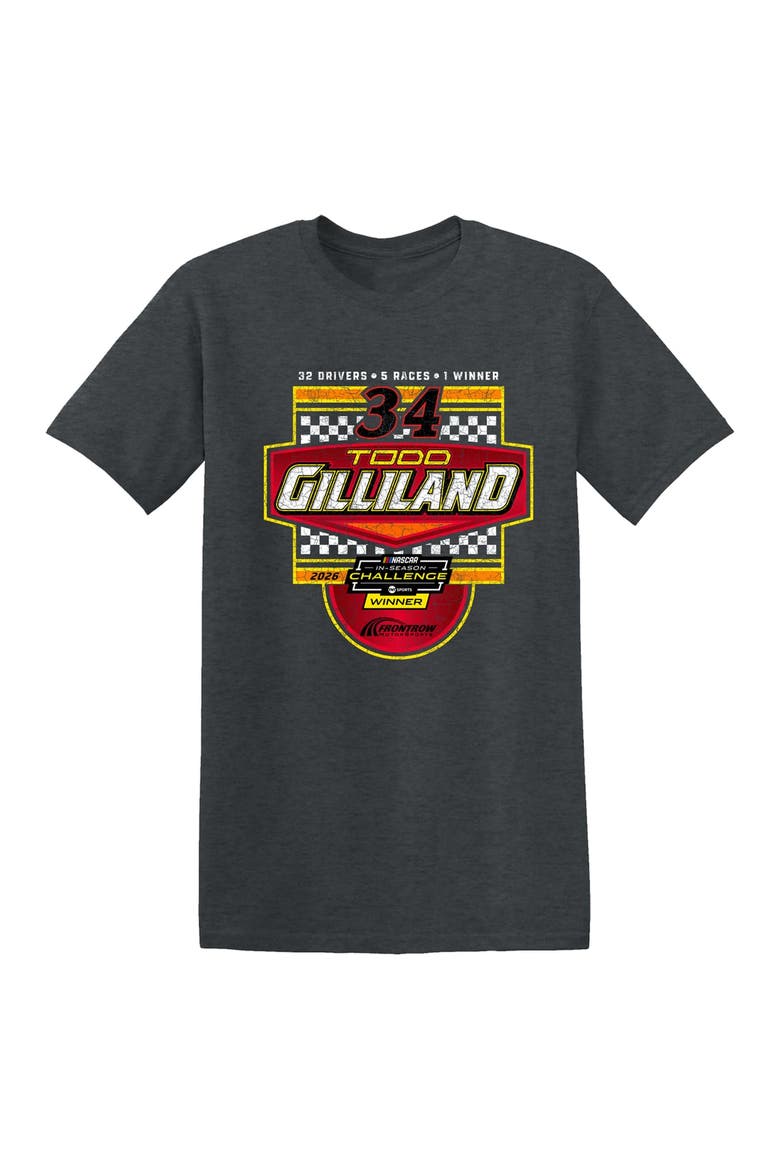 Men's Classic Ink Charcoal Todd Gilliland 2026 In-Season Challenge Winner T-Shirt, Main, color, Charcoal