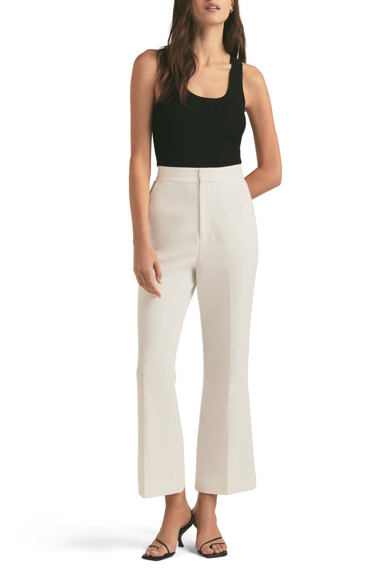 Favorite Daughter The Phoebe Crop Flare Pants, Alternate, color, Ivory