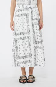 Weekend Max Mara Caravan Bandana Print Cotton Skirt