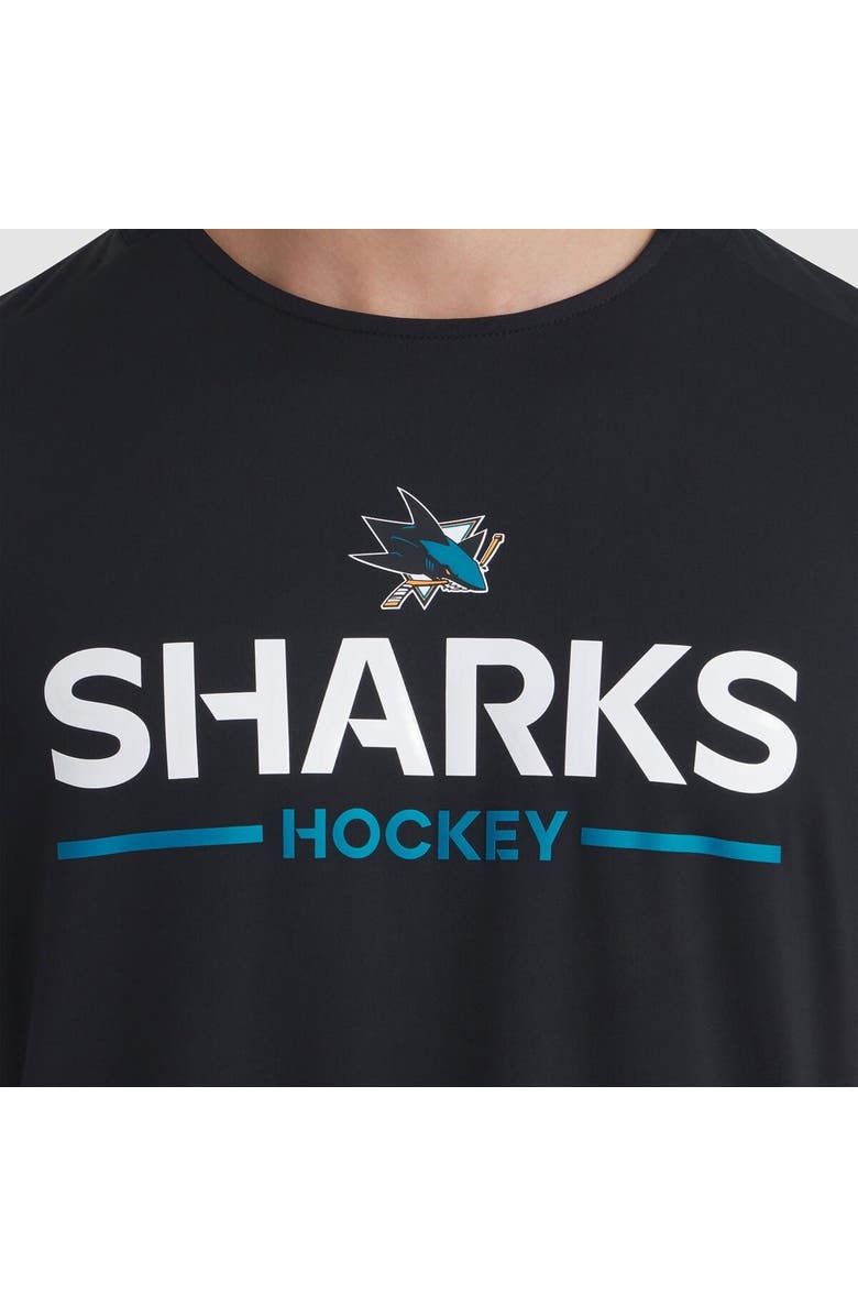 FANATICS Men
s Fanatics Black San Jose Sharks Authentic Pro Rink Tech T-Shirt, Alternate, color, Black