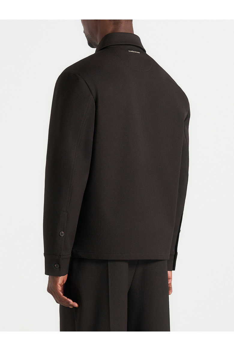 Valentin Relaxed Overshirt, Alternate, color, Brown