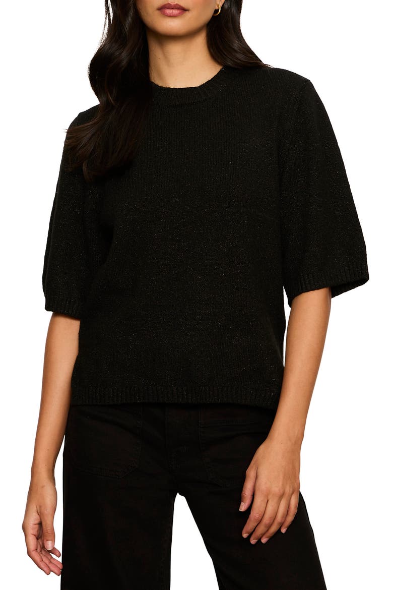 Perfect Sequin Sweater, Main, color, BLACK