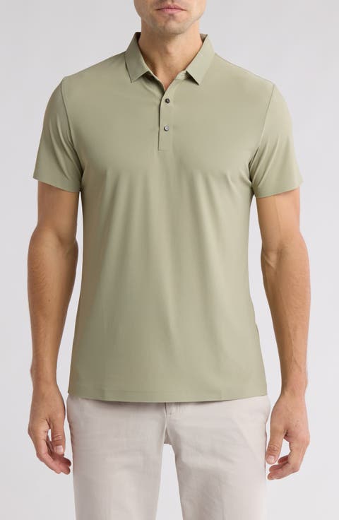 Slim Fit Stretch Cotton Knit Polo