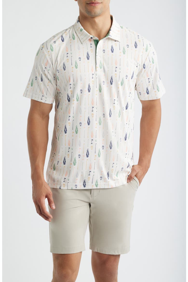Heritage Performance Golf Polo, Main, color, VINTAGE WHITE