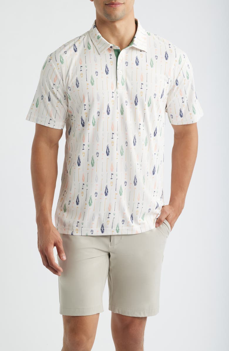 Swannies Heritage Performance Golf Polo, Main, color, Vintage White