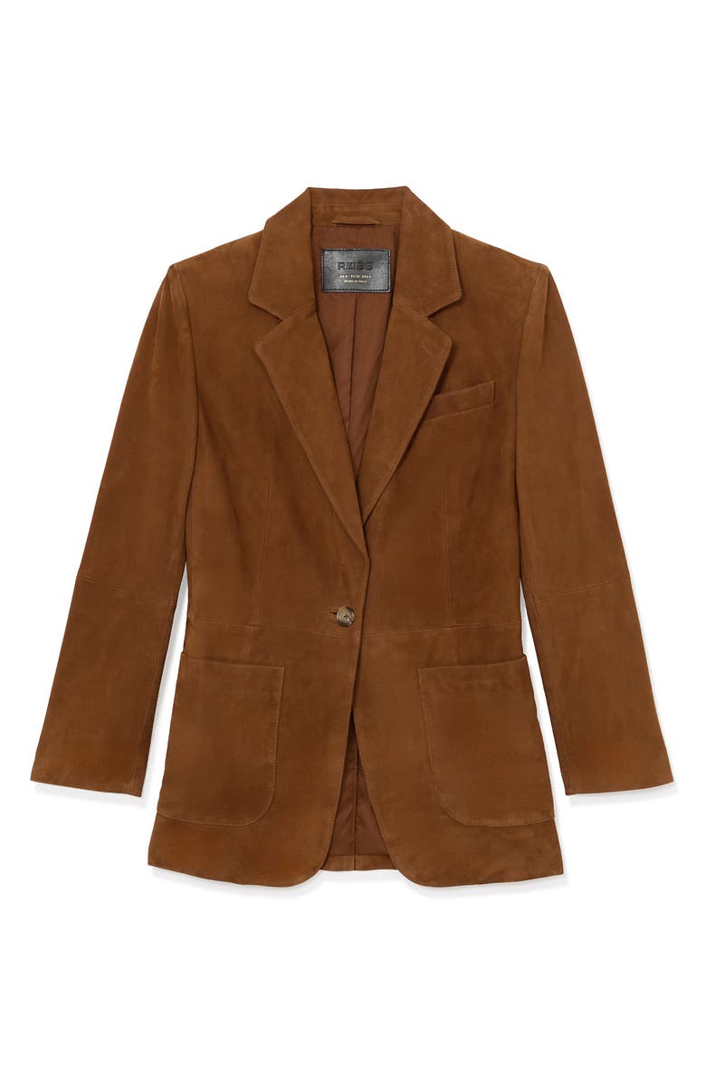 Reiss Cass Genuine Suede Blazer, Alternate, color, Tan Brown