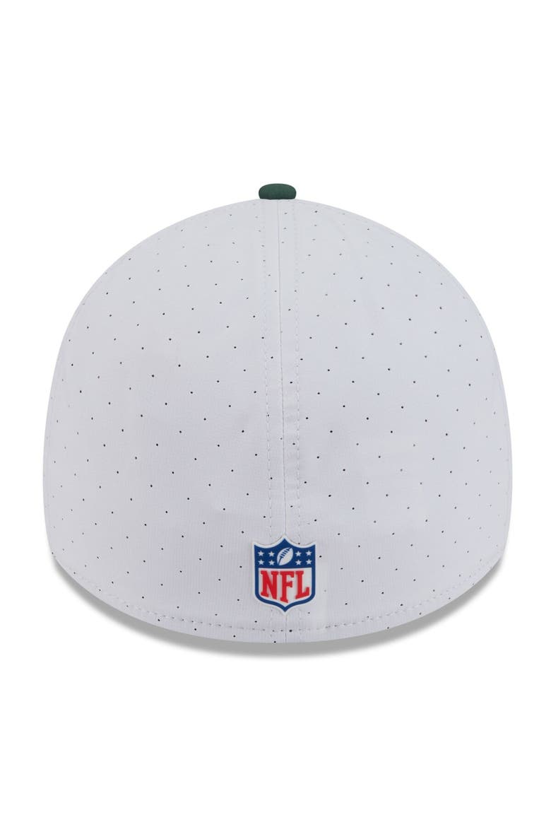 Men's New Era  White/Green Green Bay Packers 2025 NFL Training Camp 39THIRTY Flex Hat, Alternate, color, White