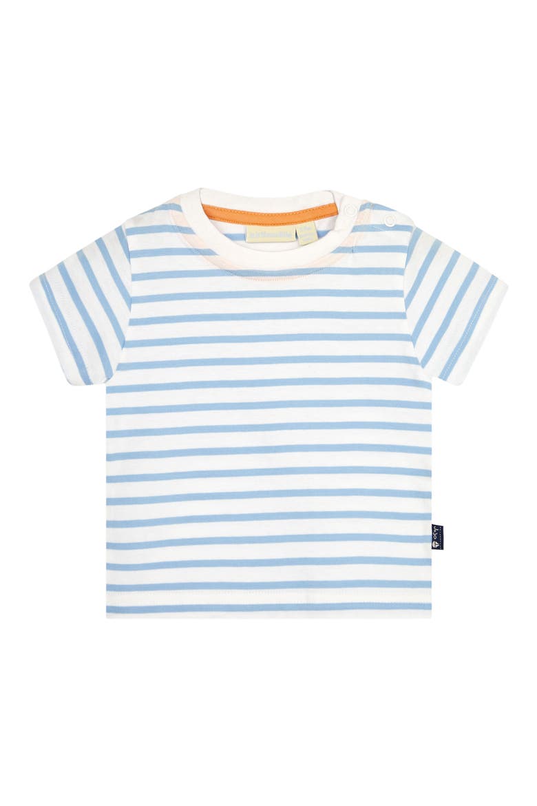 Sailboat Appliqué T-Shirt & Overalls Set, Alternate, color, NAVY
