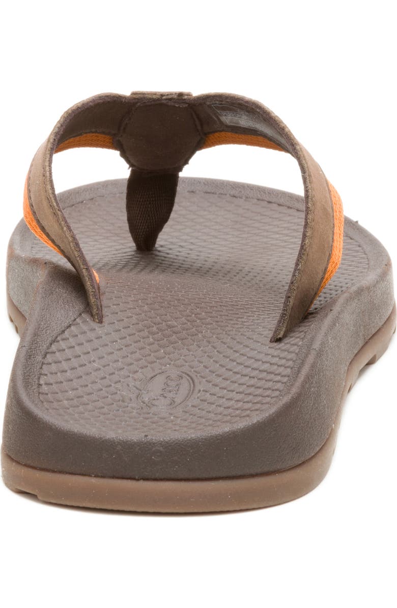 Chaco Lowdown Leather Flip Flop, Alternate, color, Coffee