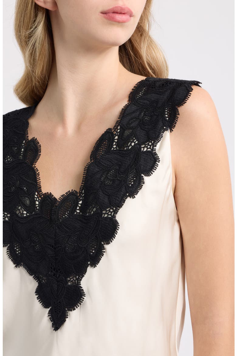 Celeste Lace Trim Cami, Alternate, color, OFF WHITE