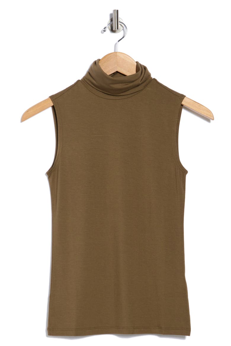 Ceci Sleeveless Turtleneck Shell, Main, color, PINE