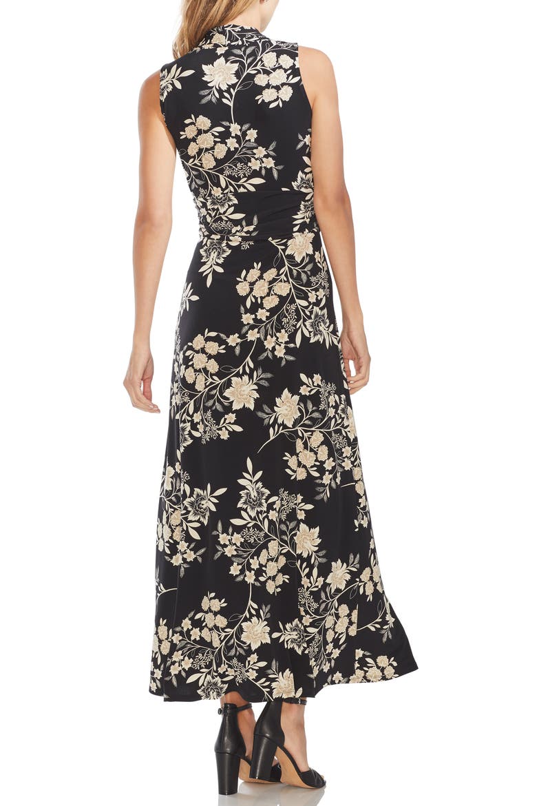Floral Getaway Maxi Dress, Alternate, color, RICH BLACK