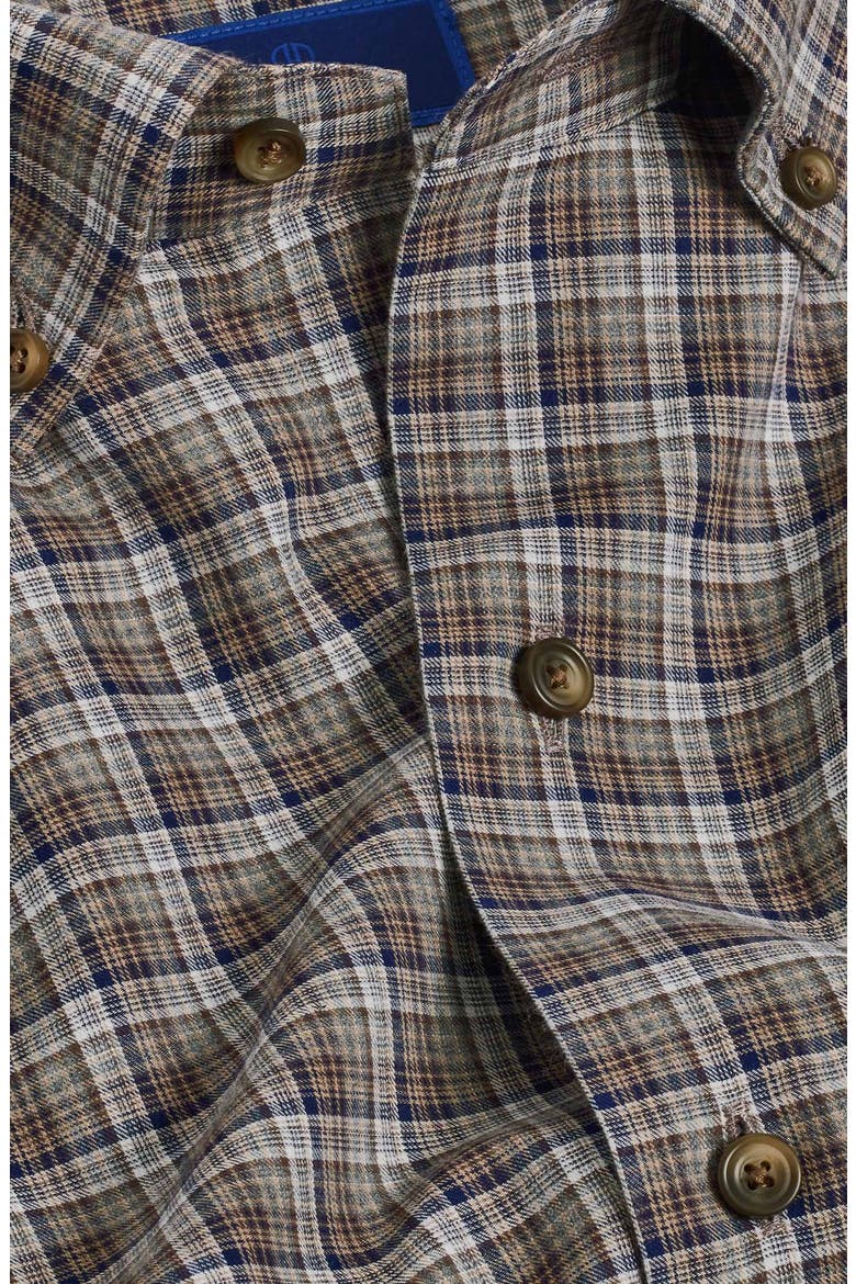 Plaid Twill Sport Shirt, Alternate, color, CHARCOAL/ MULTI