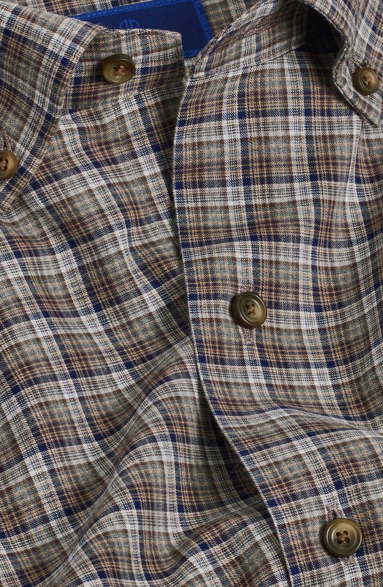 David Donahue Plaid Twill Sport Shirt, Alternate, color, 