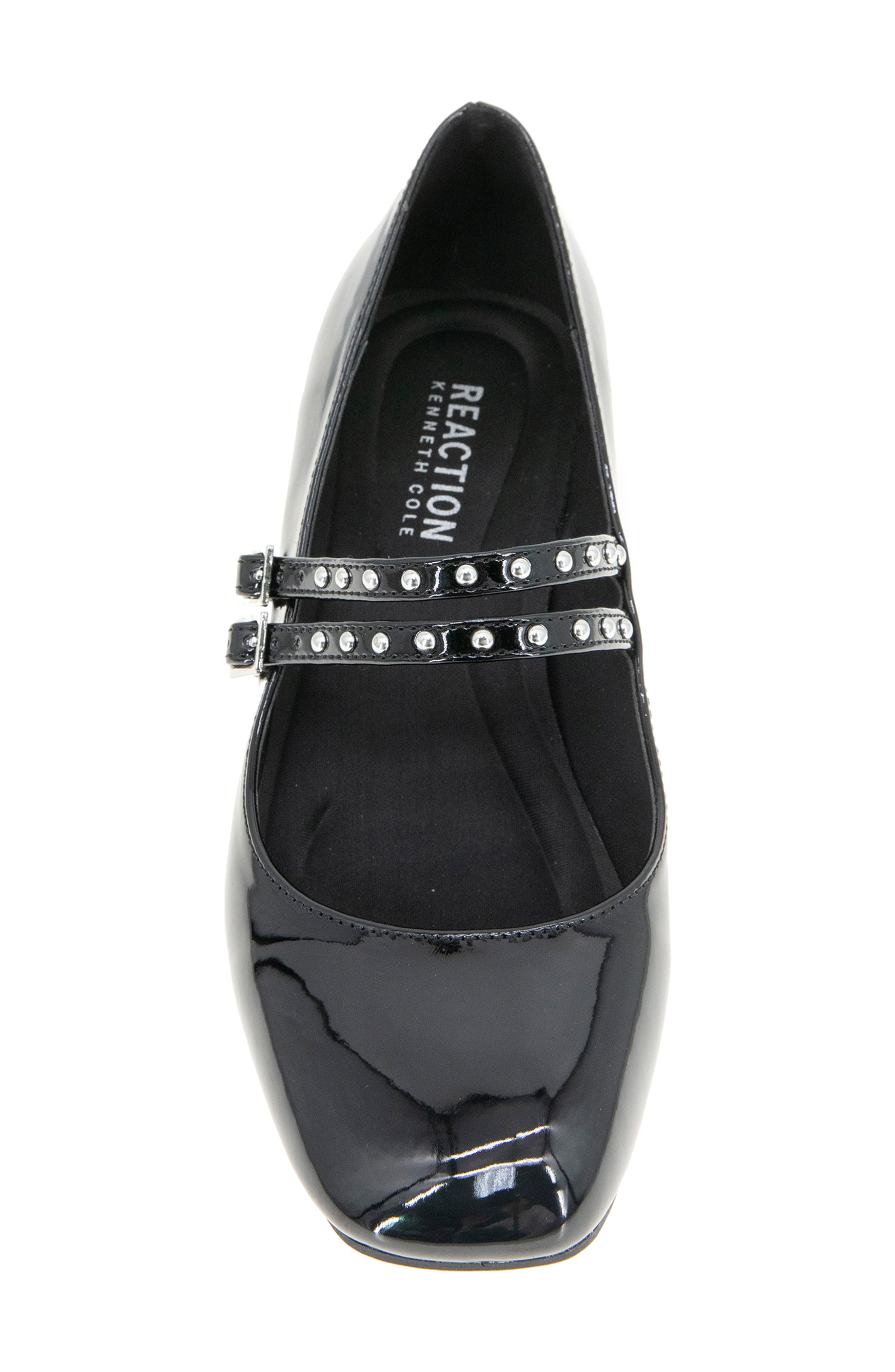 Reaction Kenneth Cole Leeann Studded Mary Jane Pump, Alternate, color, Black Patent