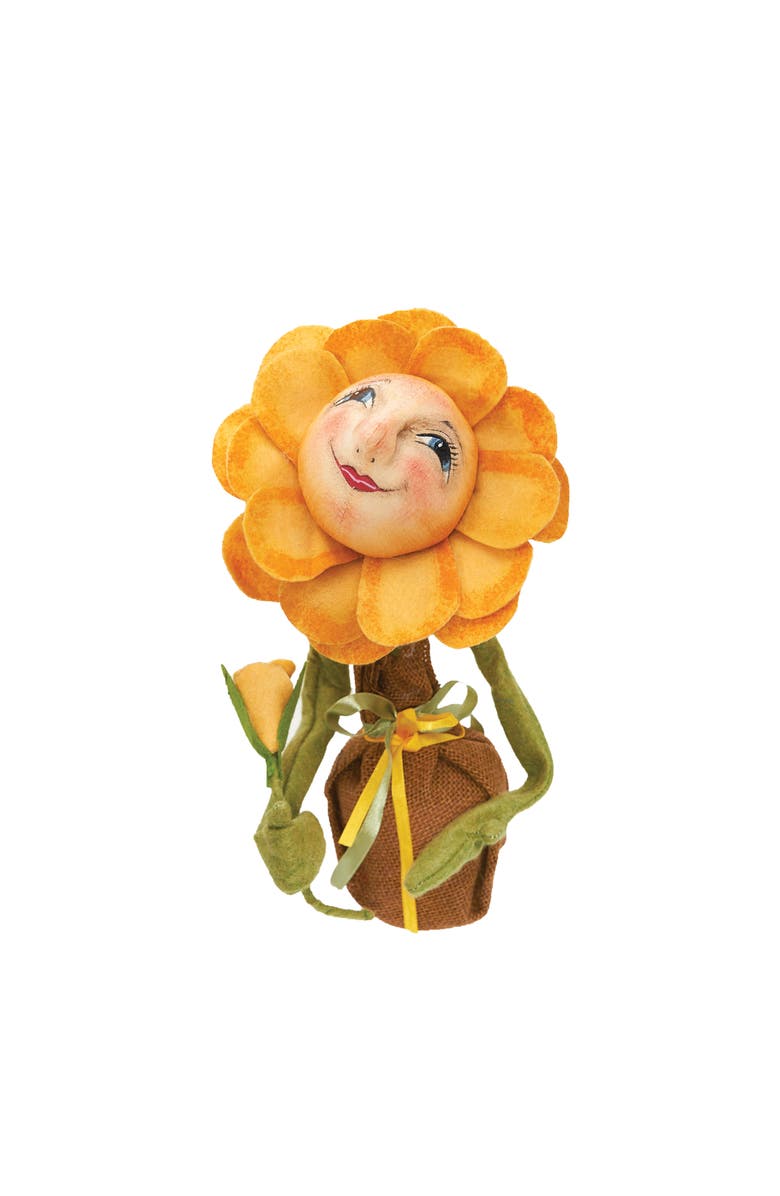 Gallerie II Buttercup Sunflower Gathered Traditions Joe Spencer Table Sitter Figurine, Main, color, Yellow