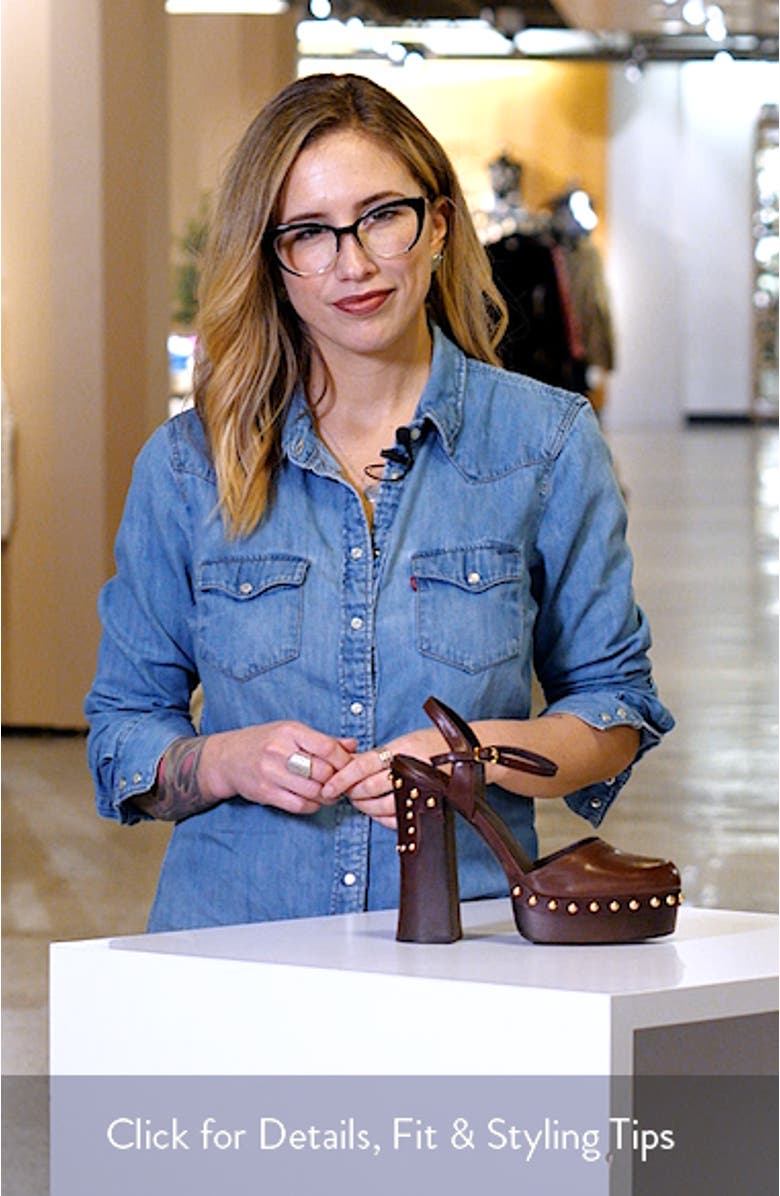 Extrovert Studded Ankle Strap Platform Clog, sales video thumbnail