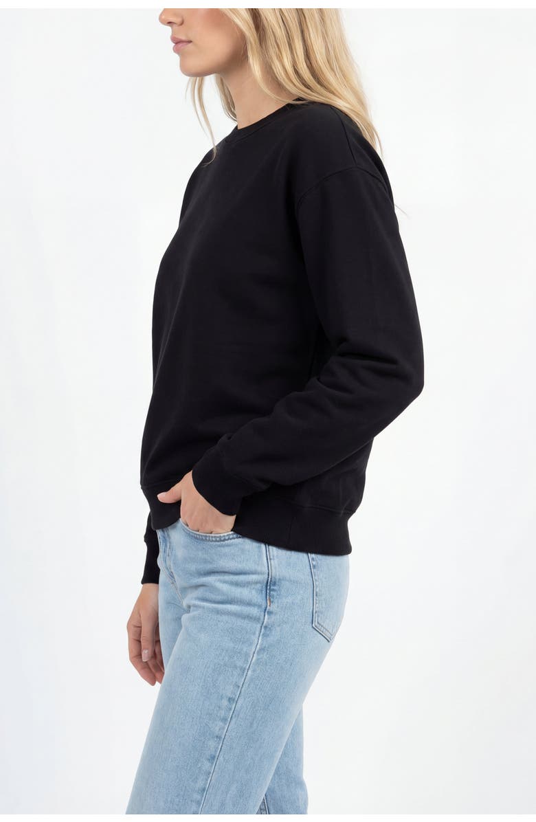 Solomon & Sage Women's Classic Crewneck Sweatshirt, Alternate, color, Black