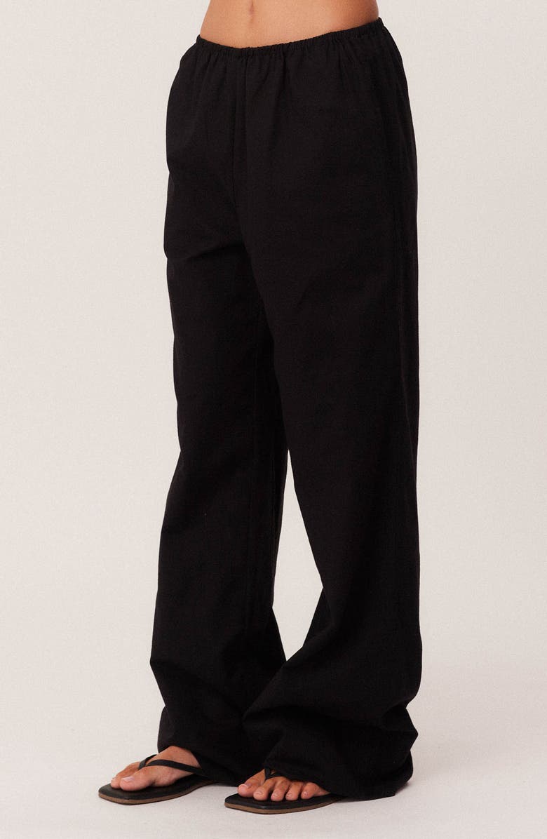 SNDYS Ismene Linen & Cotton Pants, Alternate, color, Black