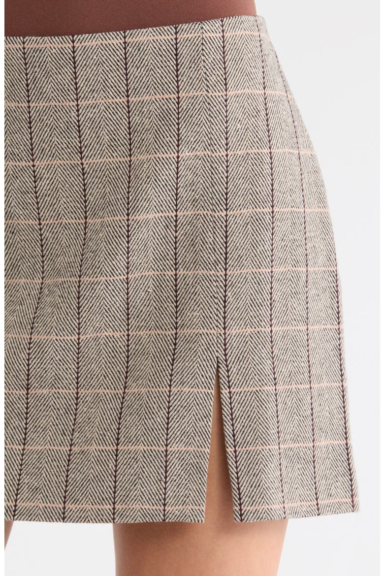 Cooper Mixed Print Miniskirt, Alternate, color, MINK