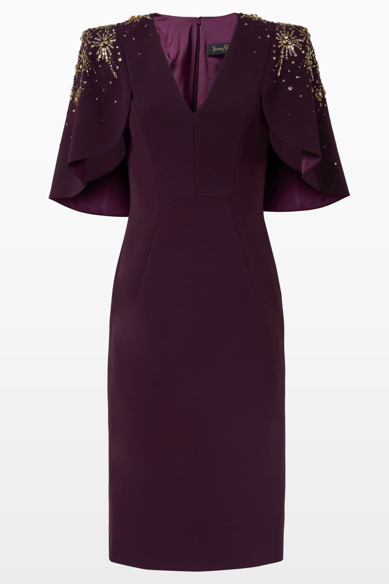 Zeya Sequin-Embellished Midi Dress, Main, color, Purple Muscadine