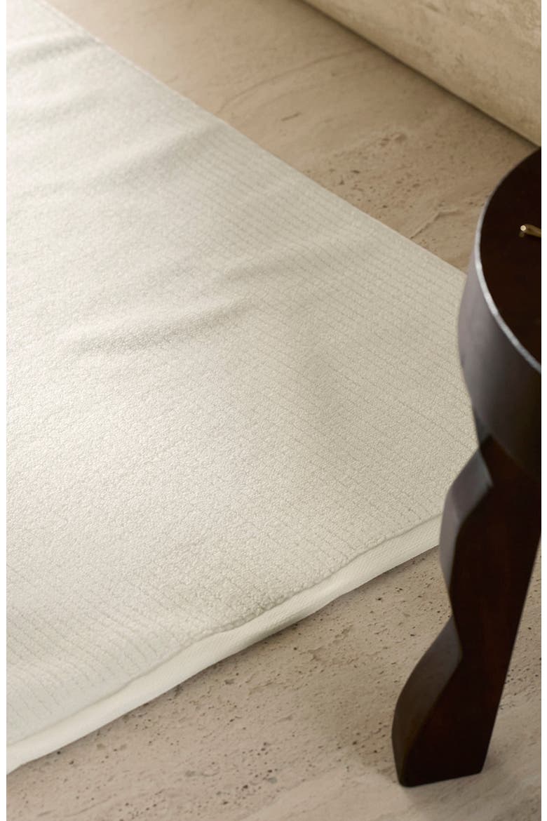 Ribbed Organic Cotton Bath Mat, Alternate, color, CREAM