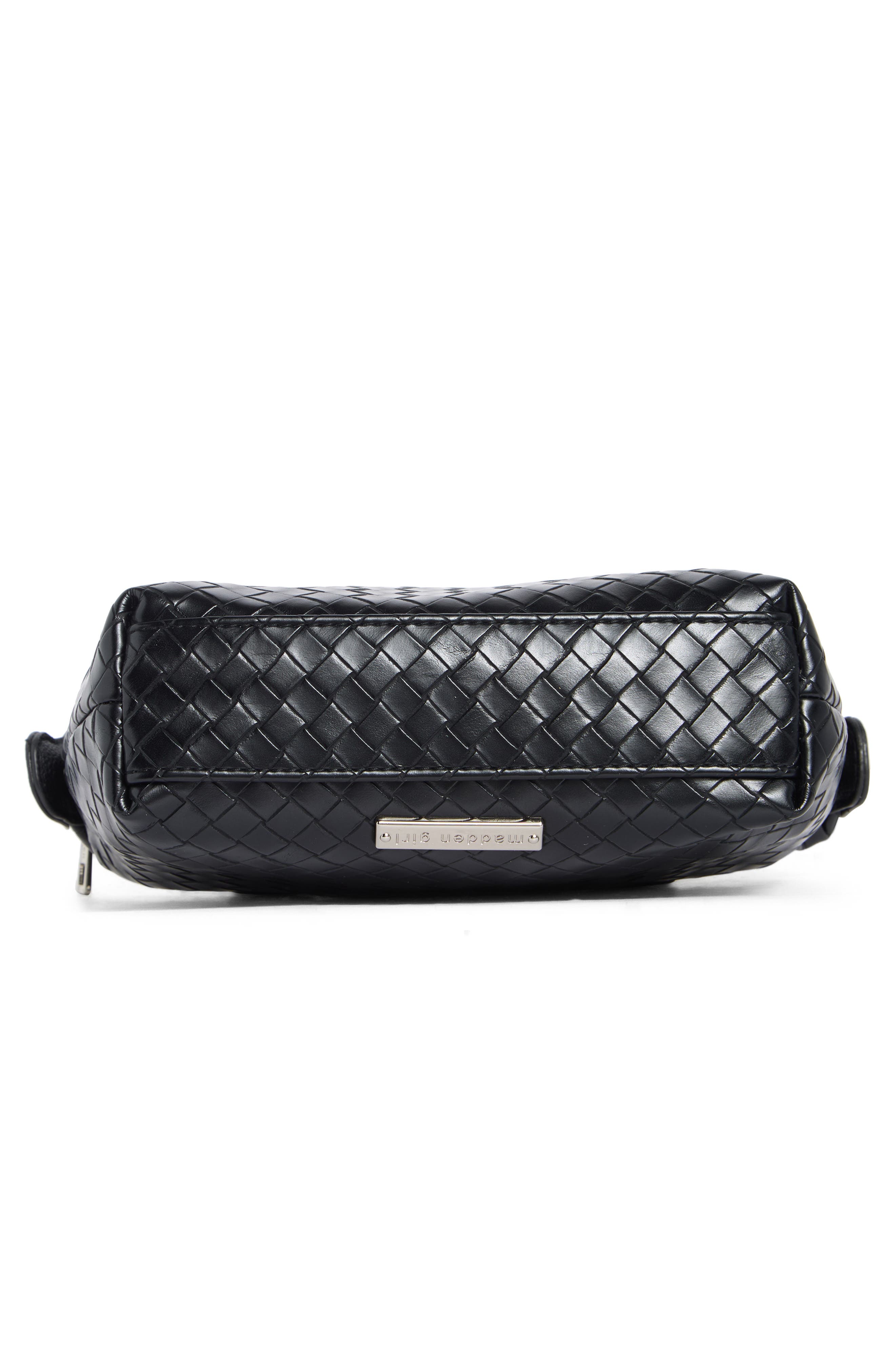 Madden Girl Mini Woven Tote, Alternate, color, Black