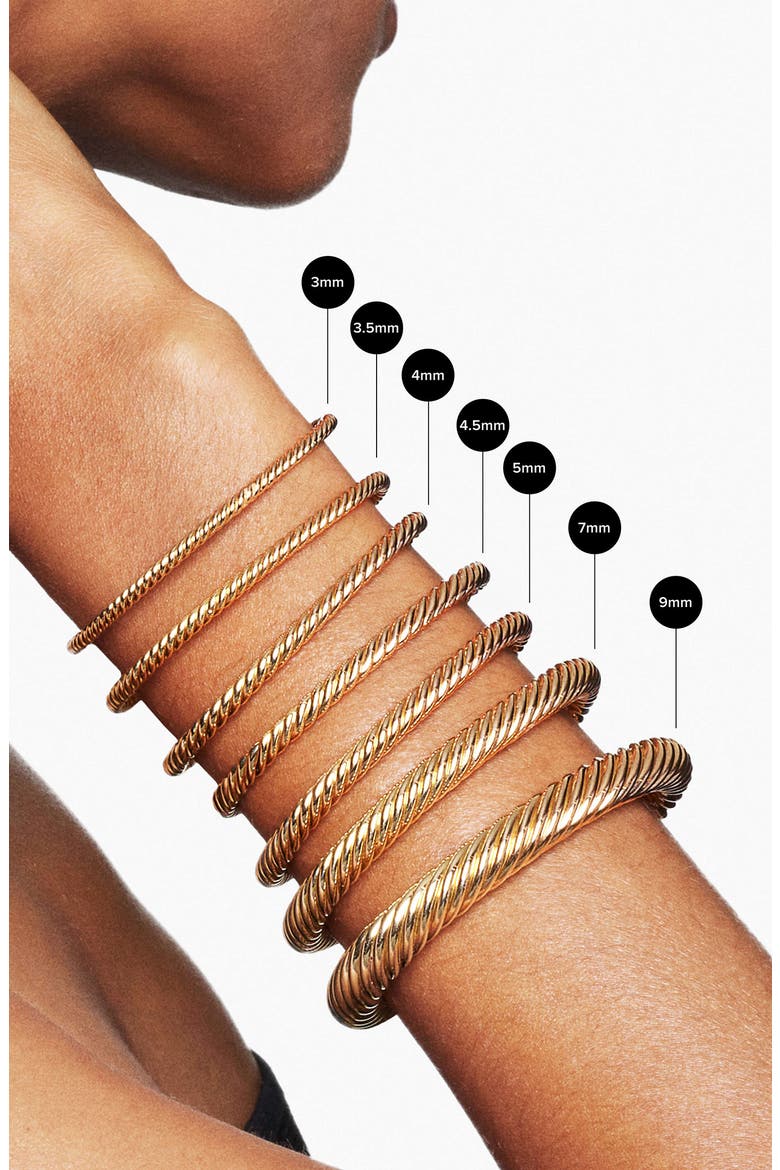 Petite Starbust Cable Cuff Bracelet, Alternate, color, DIAMOND/ YELLOW GOLD