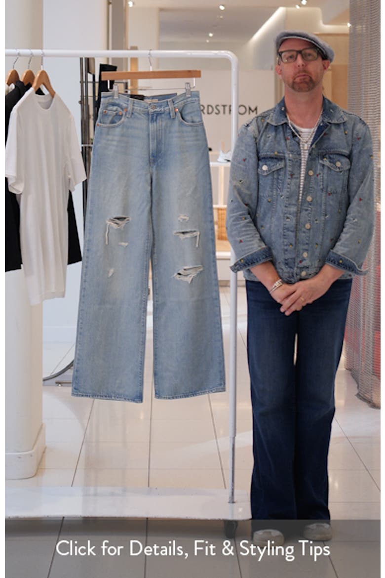 Ribcage Ripped High Waist Wide Leg Jeans video