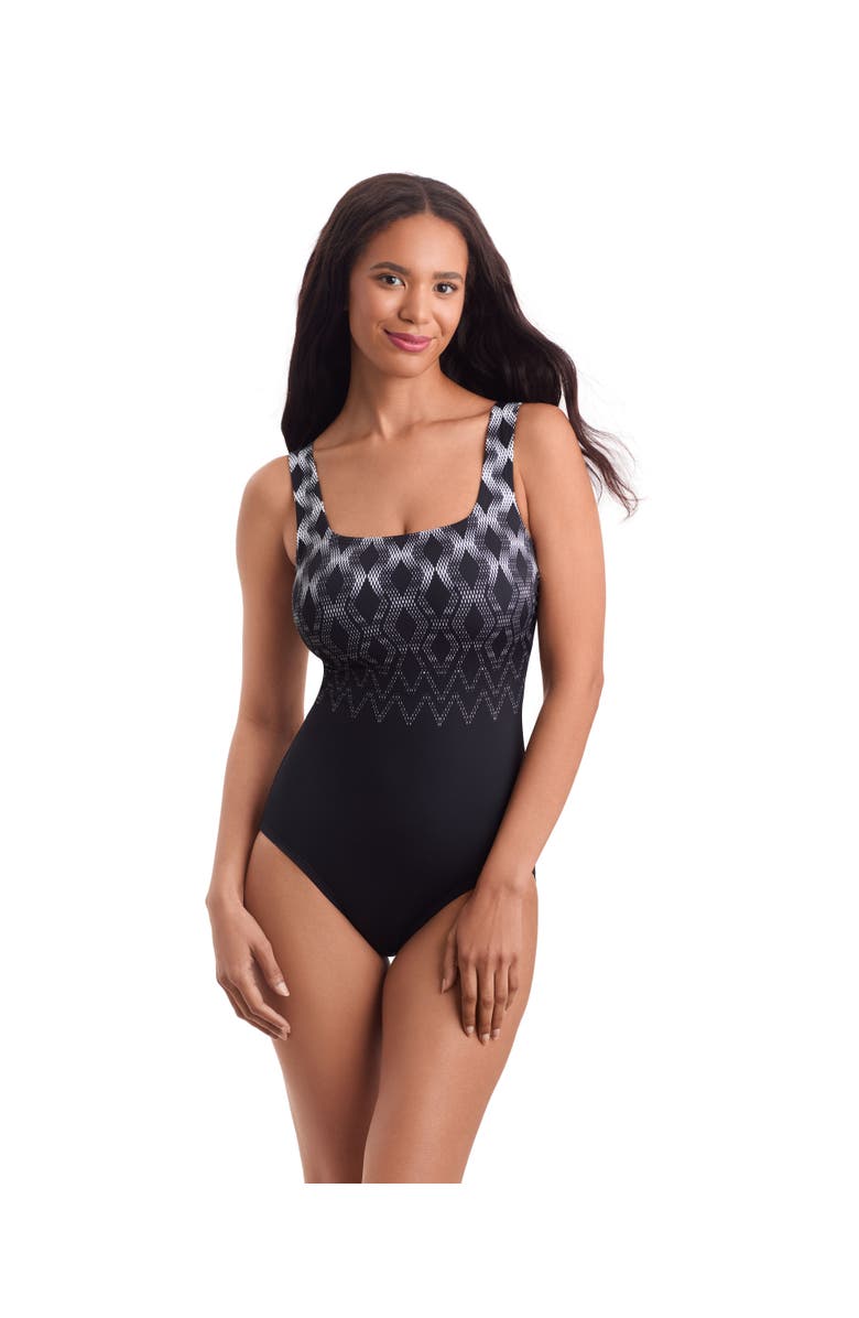 ShapeSolver Sport Scoopneck Tank Chlorine Resistant One-Piece Swimsuit, Main, color, Linked Up