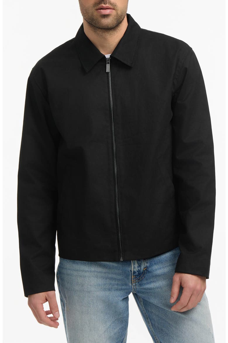 Foster Water Repellent Waxed Twill Jacket, Main, color, BLACK
